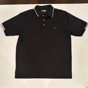 Callaway Black Polo Shirt with White Accents